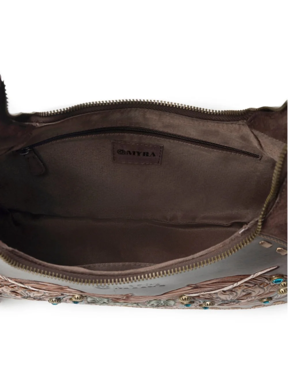 Sierra Grove Handtooled Leather Bag in Deep Espresso